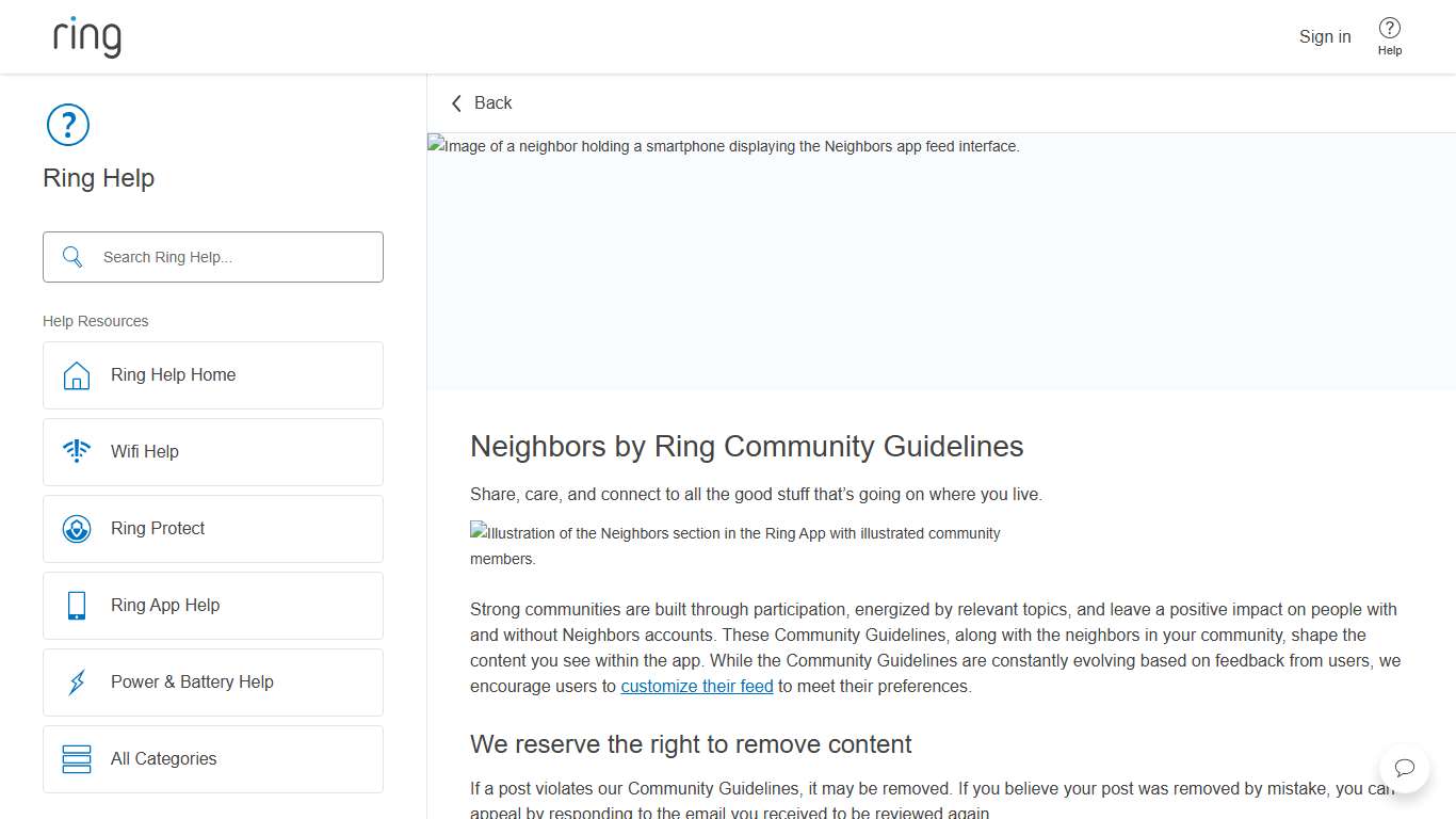 Neighbors by Ring Community Guidelines